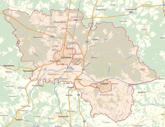 Серпуховский район на карте