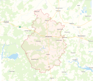 Карта с границами Шаховского района